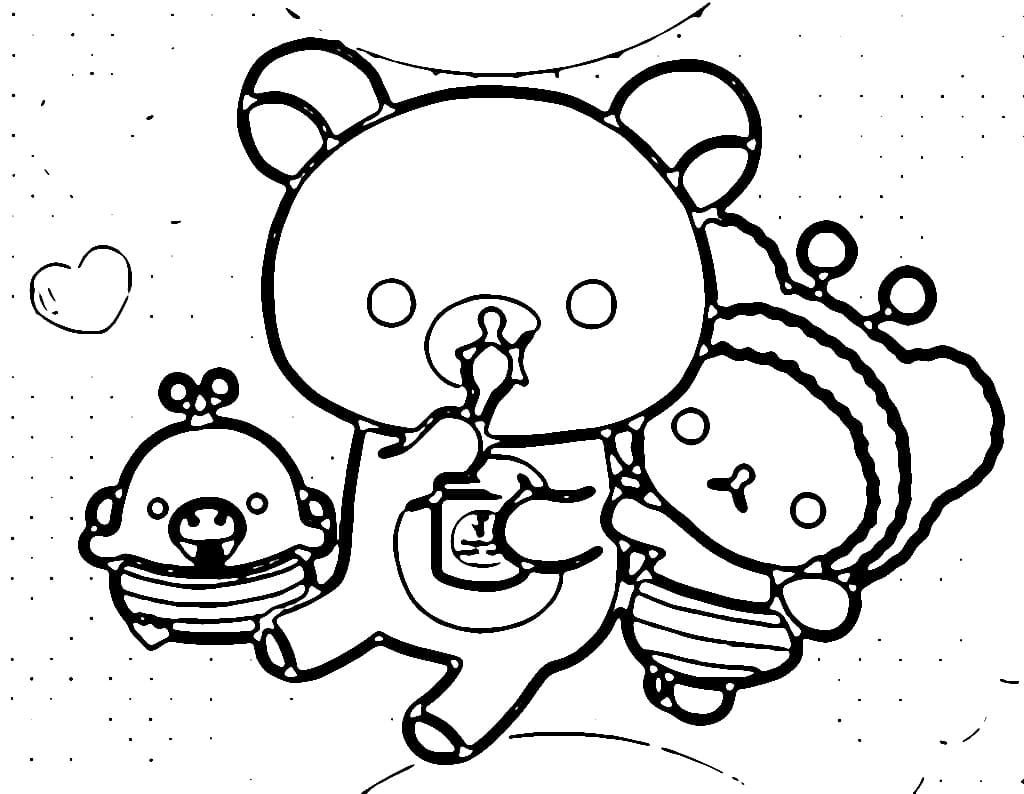 Rilakkuma utskrivbar for barn fargelegging