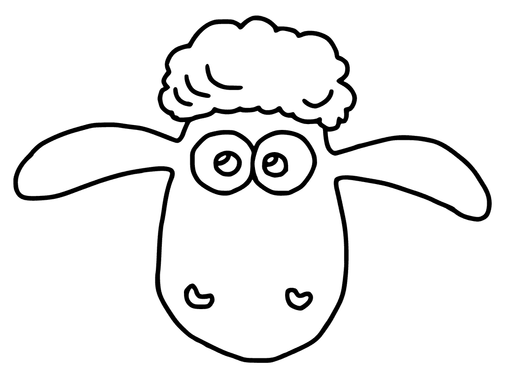 Sauen Shaun-ansikt fargelegging