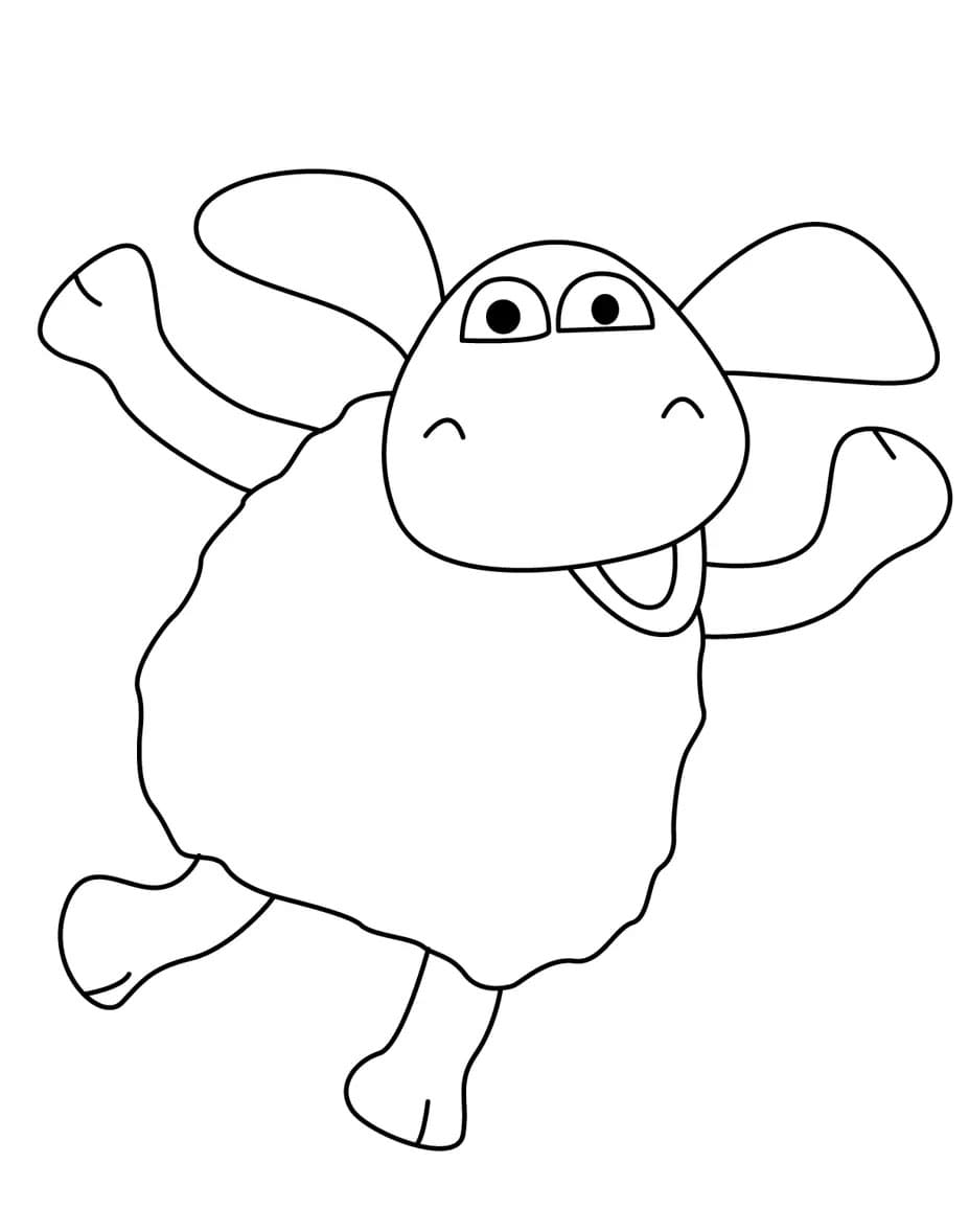 Sauen Shaun søt fargelegging