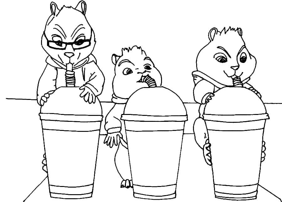Simon, Theodore et Alvin fargelegging