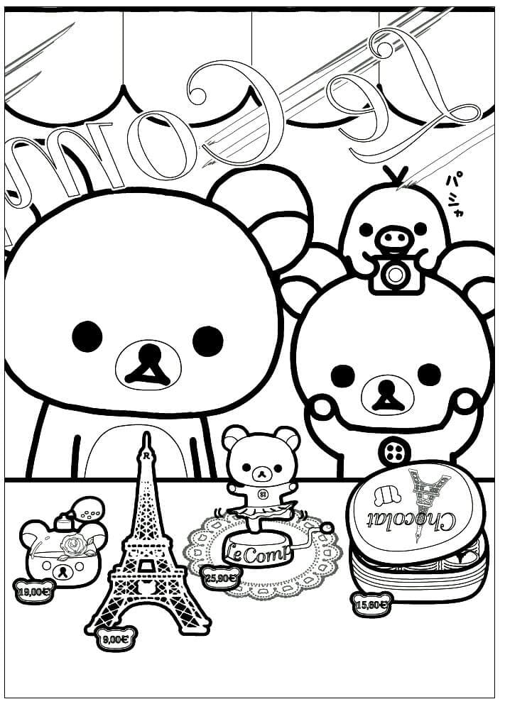 Skriv ut Rilakkuma fargelegging
