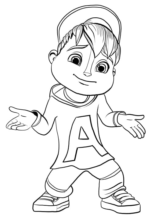 Søt Alvin fargelegging