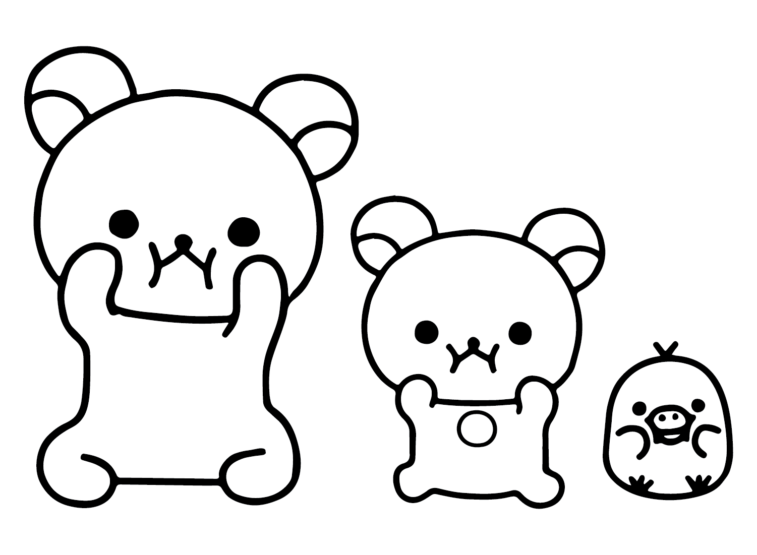 Søt Rilakkuma fargelegging