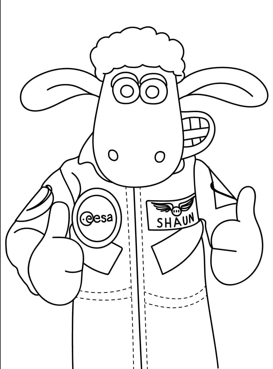 Søte Timmy fra Sauen Shaun fargelegging