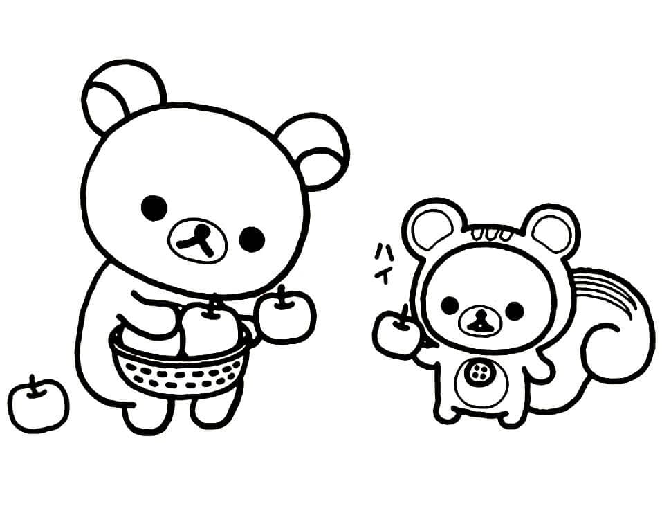 Søtt Rilakkuma fargelegging
