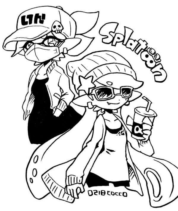Splatoons Powerpuff-søstre fargelegging
