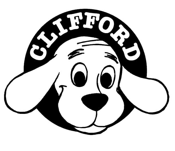 Stor rød hund Clifford fargelegging