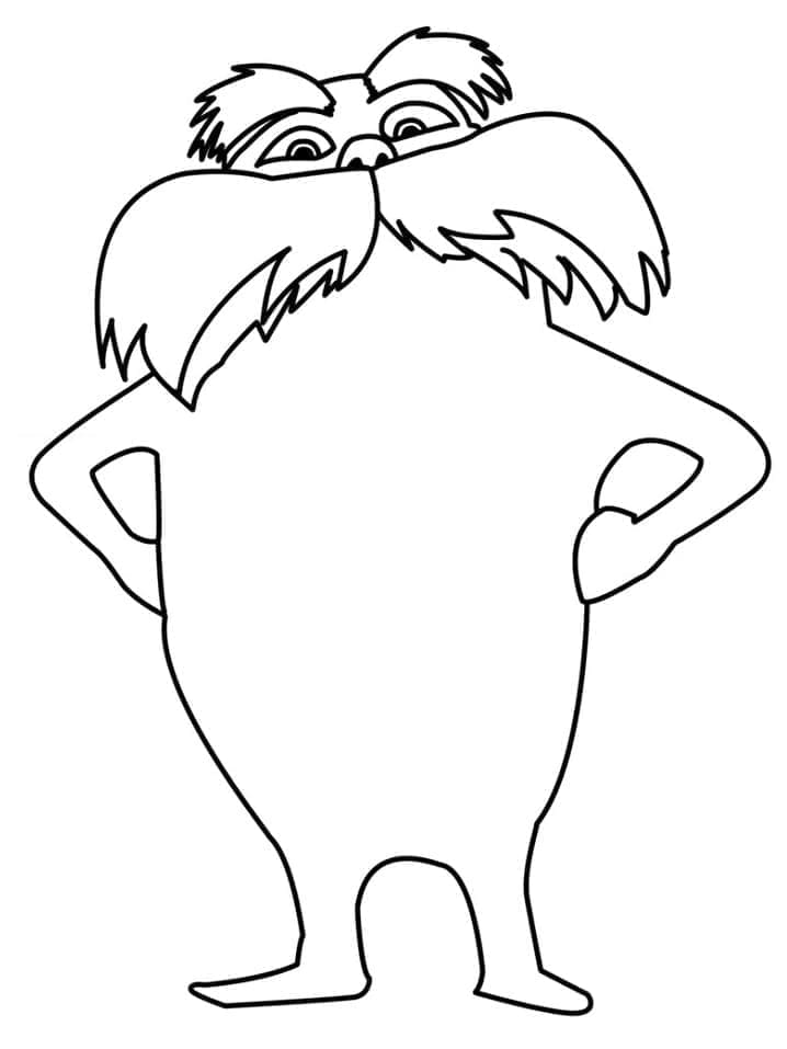 Tegning av Lorax fargelegging