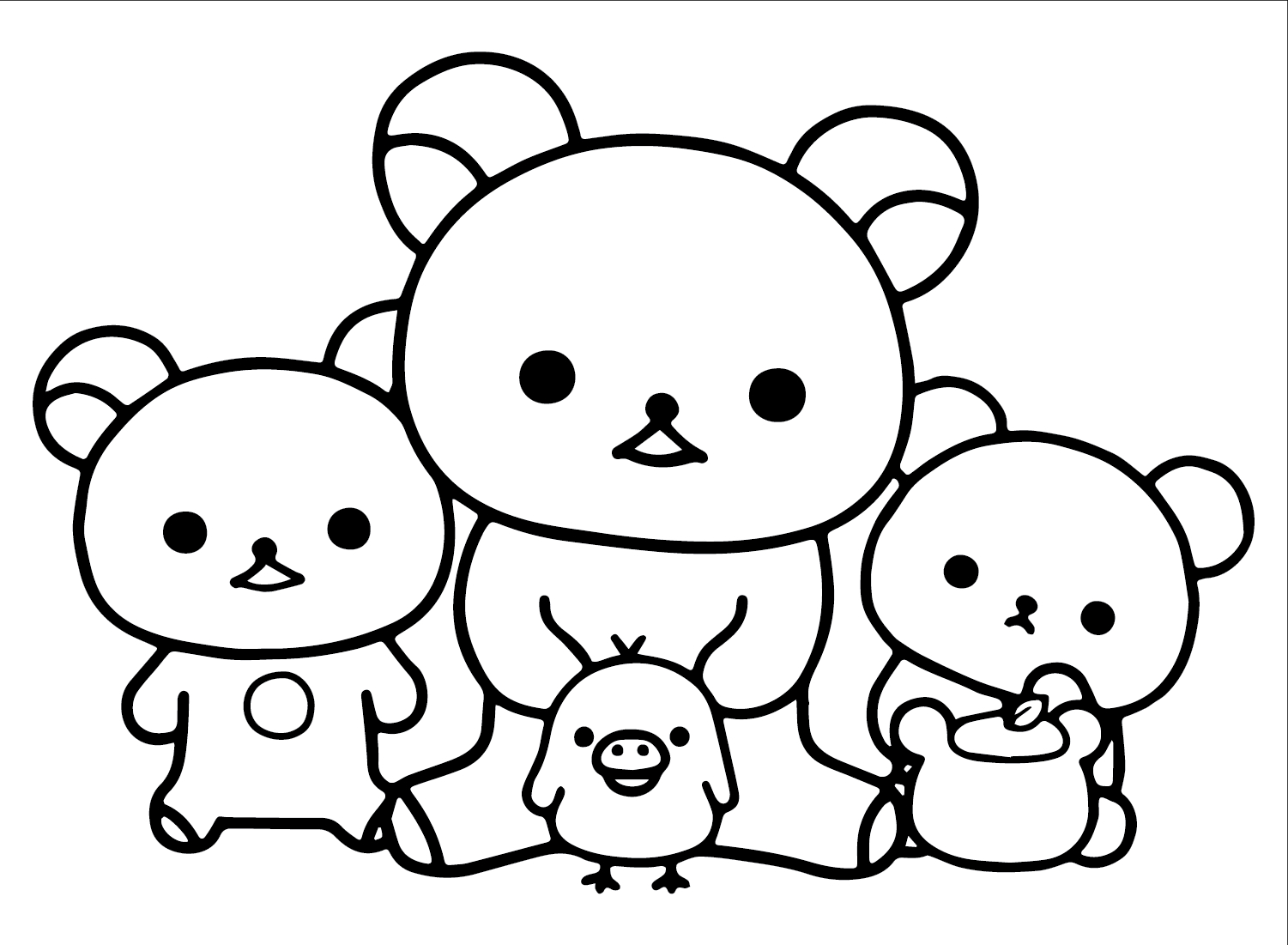 Tegning av Rilakkuma fargelegging