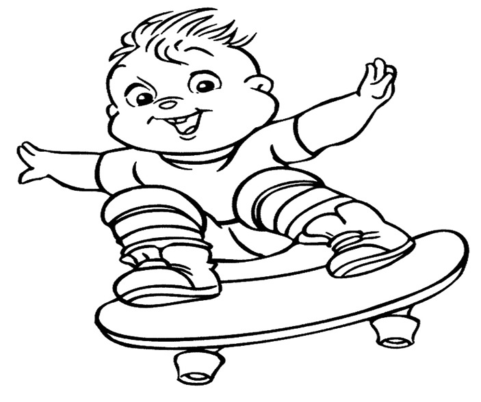 Theodore skateboarder fargelegging