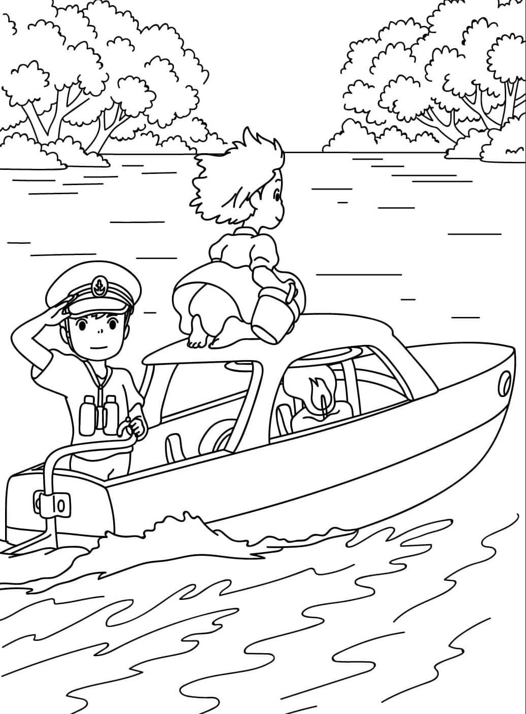 Utskrivbar Ponyo fargelegging