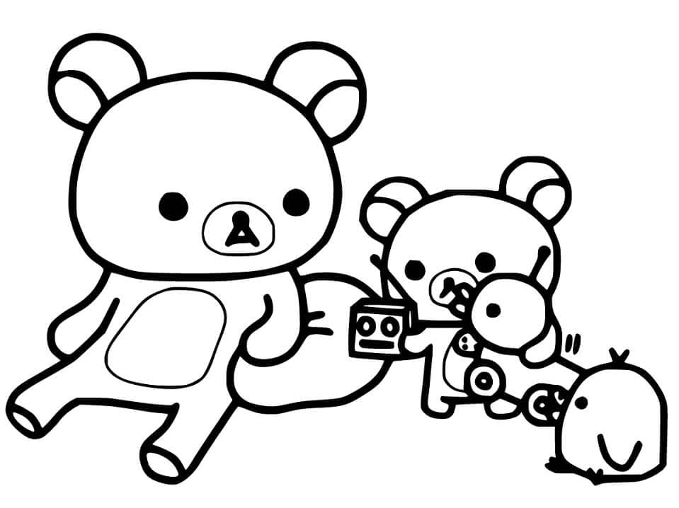 Utskrivbar Rilakkuma fargelegging