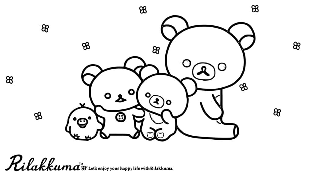 Utskrivbar Rilakkuma for barn fargelegging