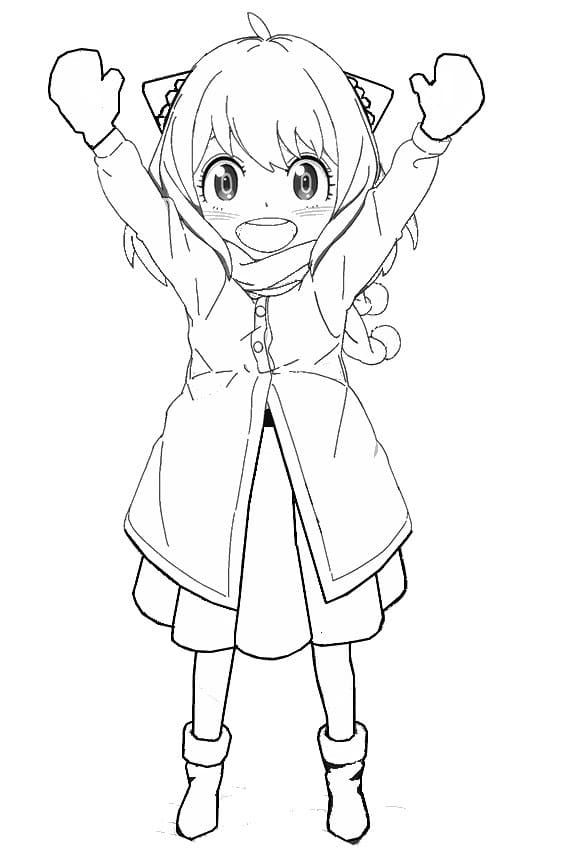 Anya Forger i Anime Spy x Family fargelegging
