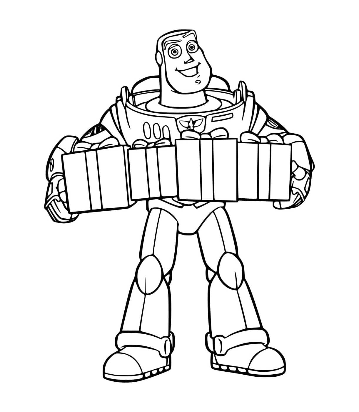 Buzz Lightyear elsker gaver fargelegging