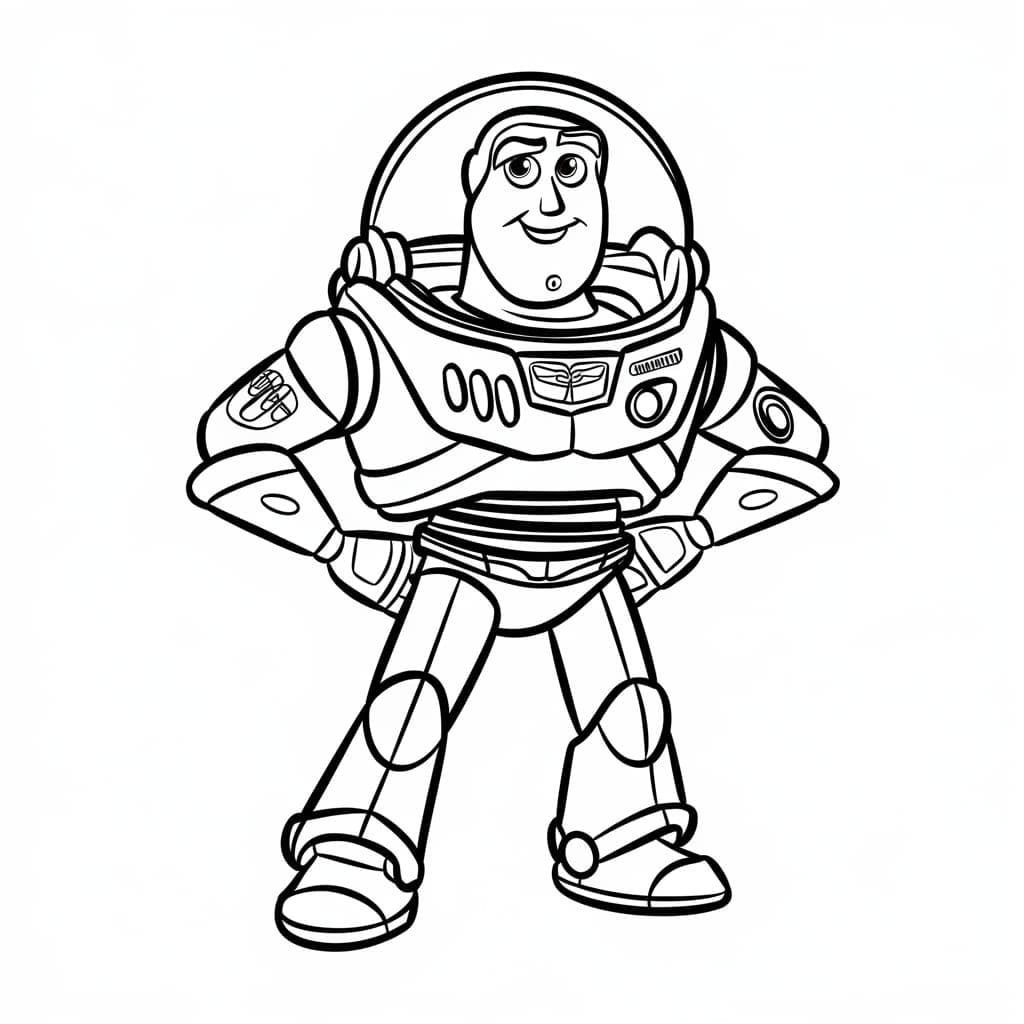Buzz Lightyear er lykkelig fargelegging