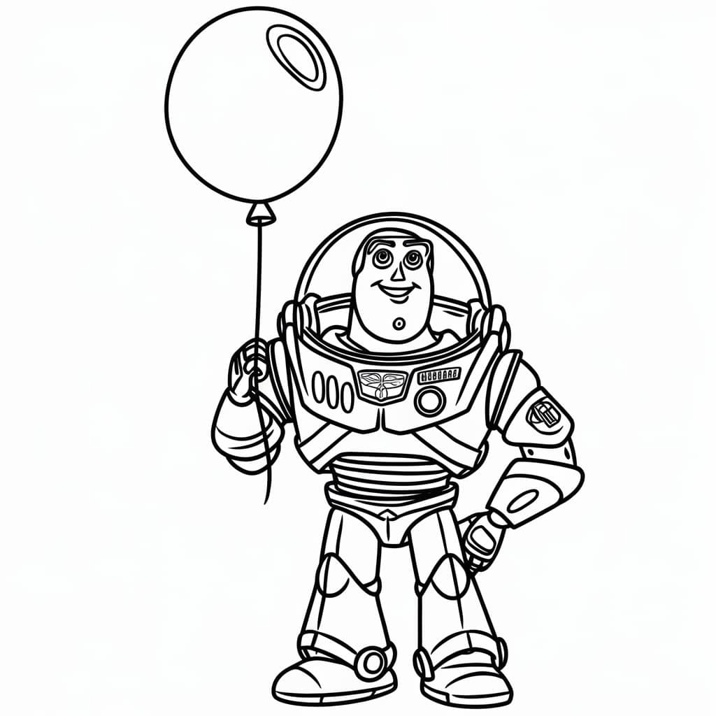 Buzz Lightyear holder ballonger fargelegging