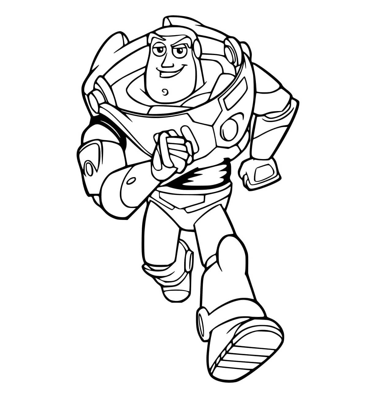 Buzz Lightyear løper bilde fargelegging