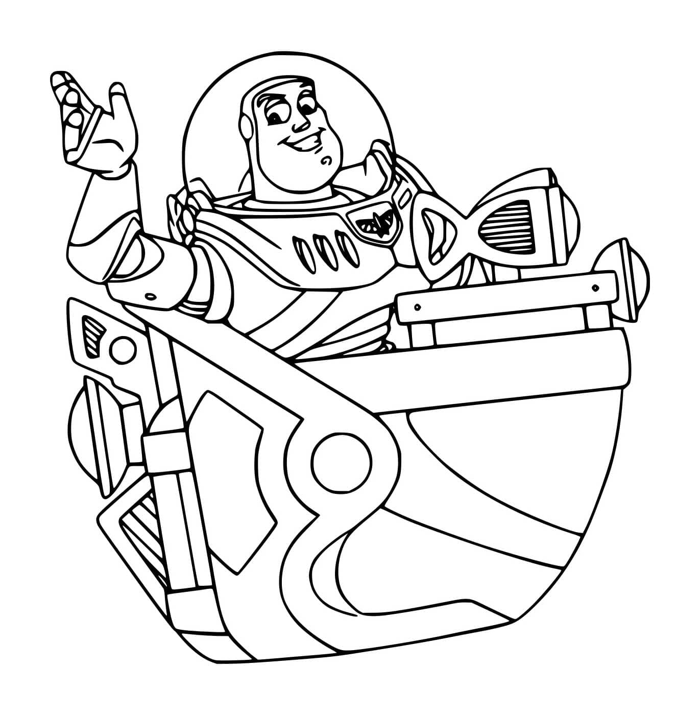 Buzz Lightyear på en båt fargelegging