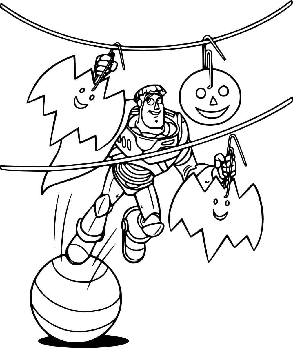 Buzz Lightyear på Halloween fargelegging