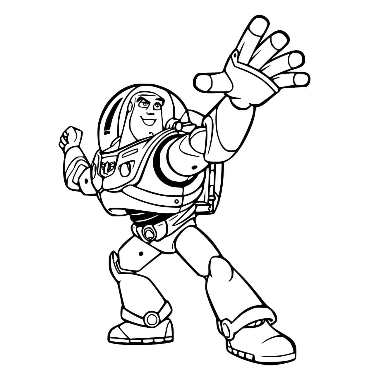 Buzz Lightyear sprer ut hånden sin fargelegging