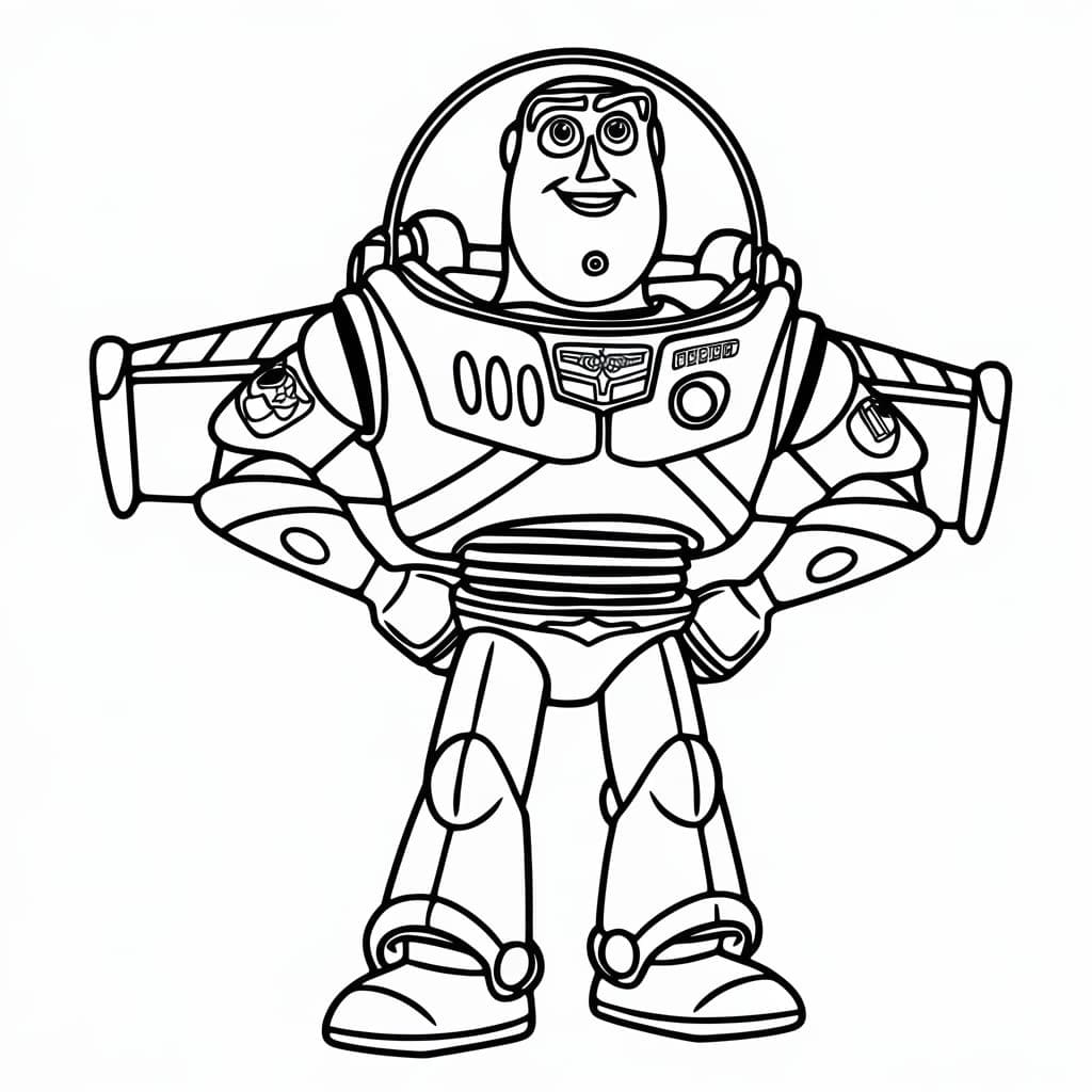 Buzz Lightyear stående bilde fargelegging