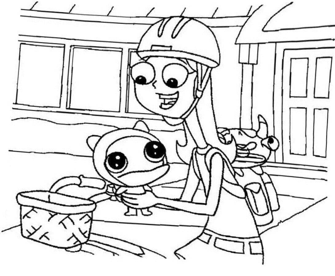 Candace Flynn og Meap fargelegging
