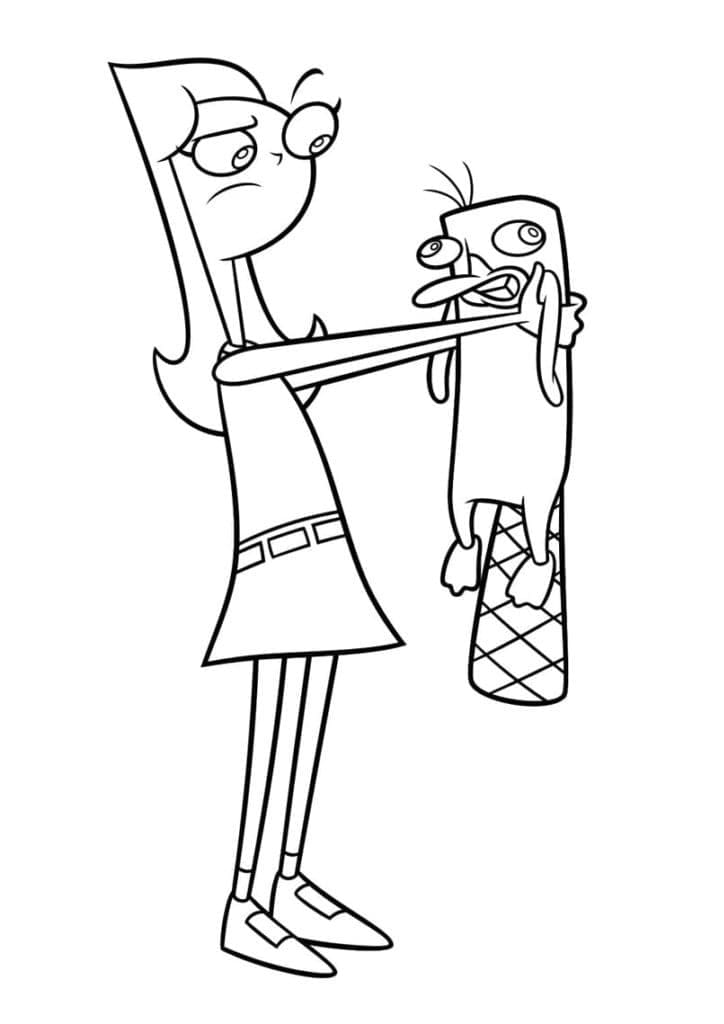 Candace og Perry nebbdyret fargelegging