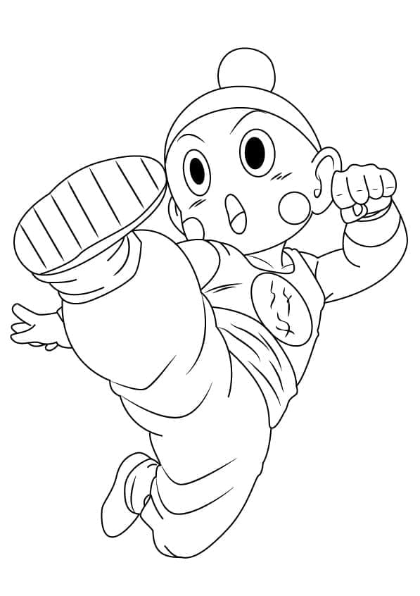 Chiaotzu fra Dragon Ball Z fargelegging