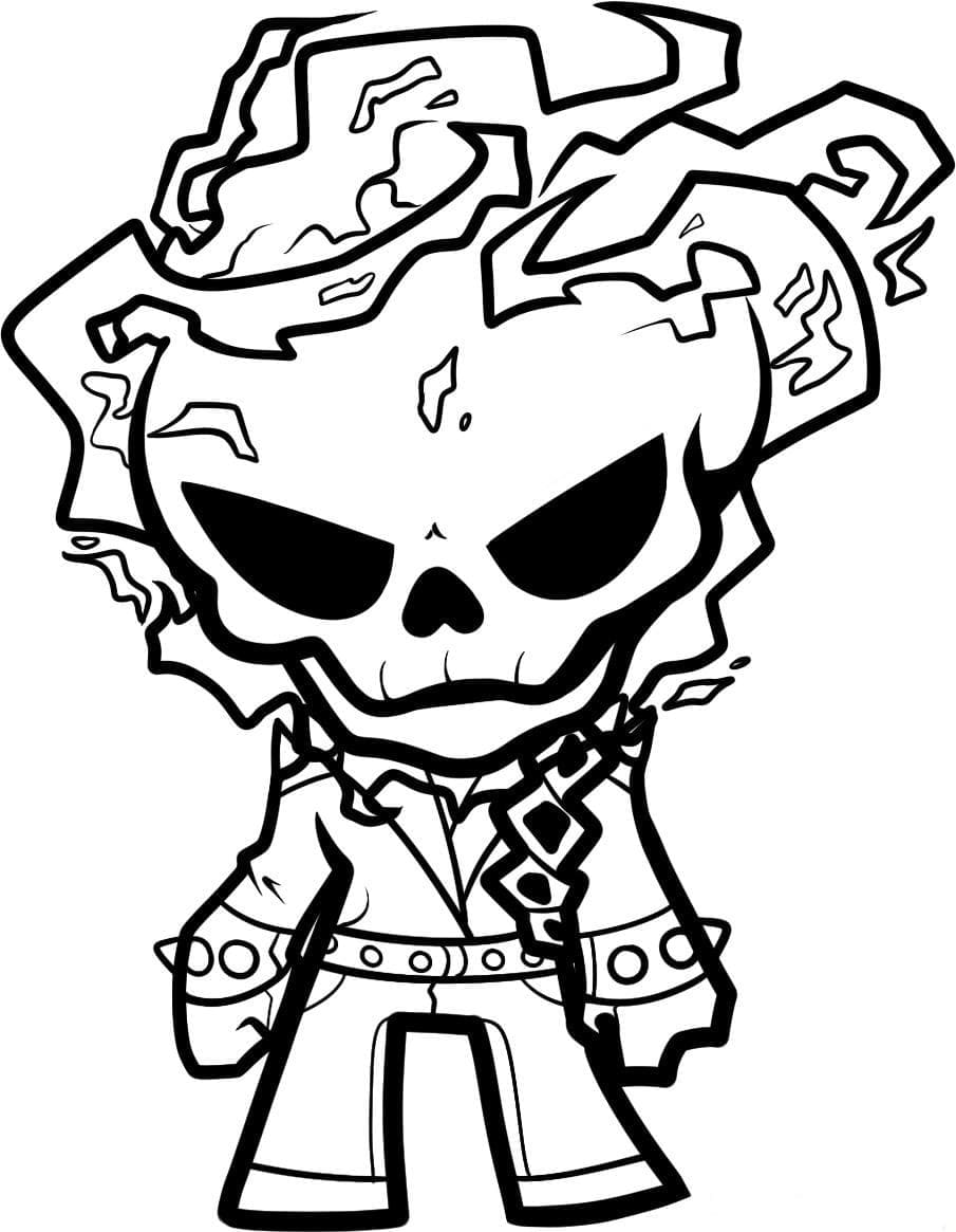Chibi Ghost Rider fargelegging