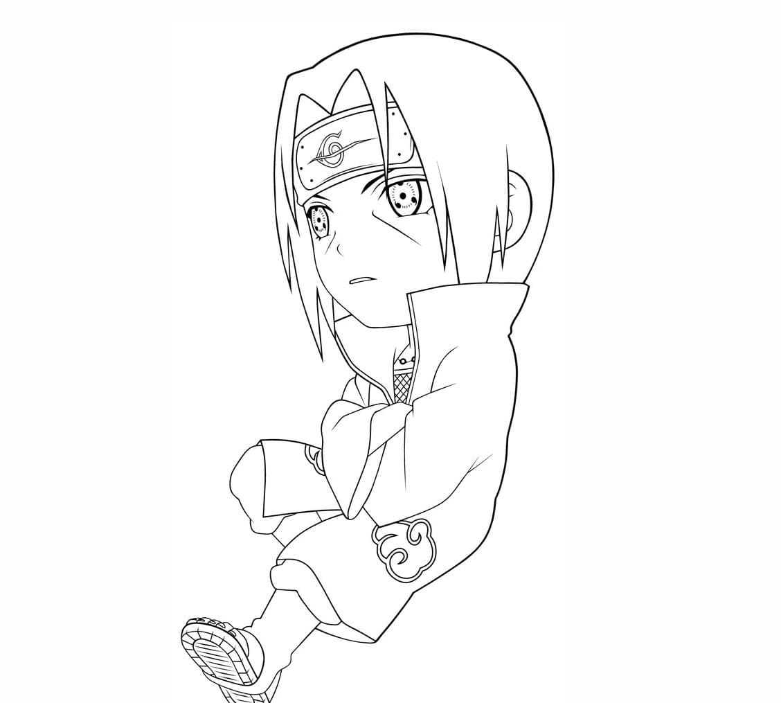 Chibi Itachi søt fargelegging