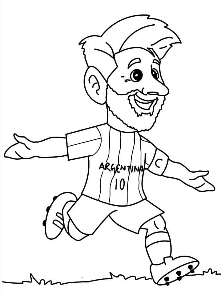 Chibi Lionel Messi løp fargelegging