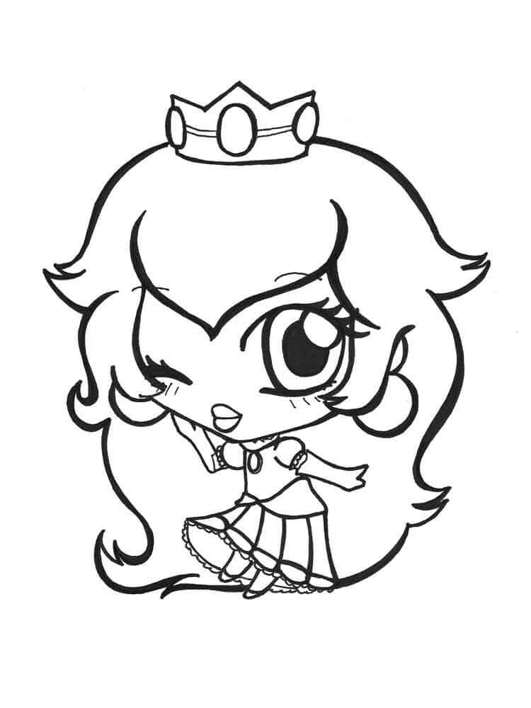 Chibi prinsesse søt fargelegging