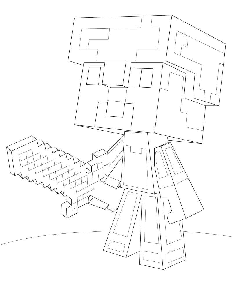 Chibi Steve minecraft fargelegging