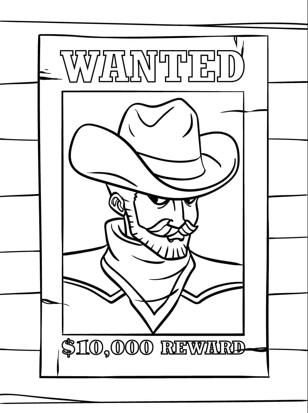 Cowboy-bilde fargelegging