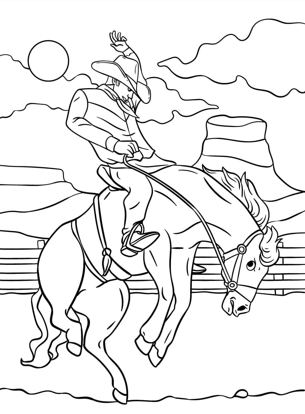 Cowboy ride hest fargelegging