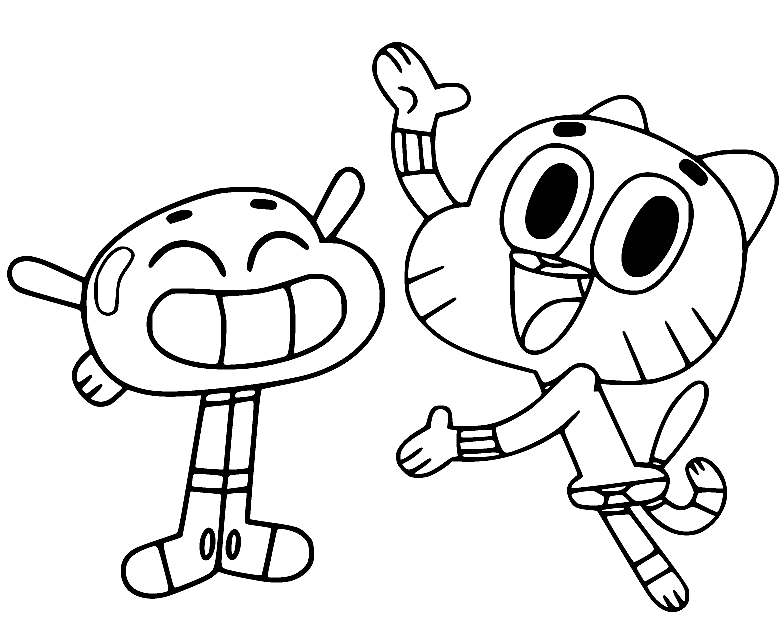 Darwin med Gumball fargelegging