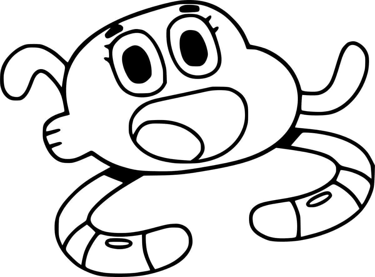 Darwin Watterson på gulvet fargelegging