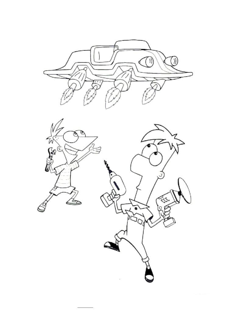 Disney Phineas og Ferb fargelegging