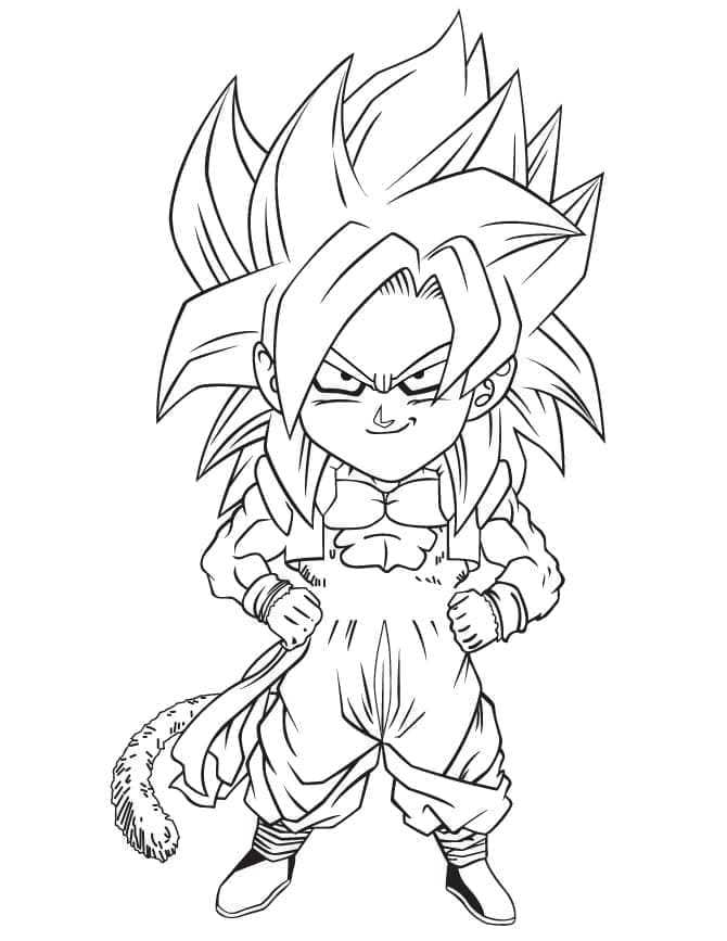 Dragon Ball Z Chibi Gogeta fargelegging