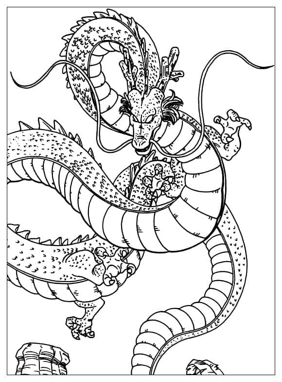 Dragon Ball Z Shenron-dragen fargelegging