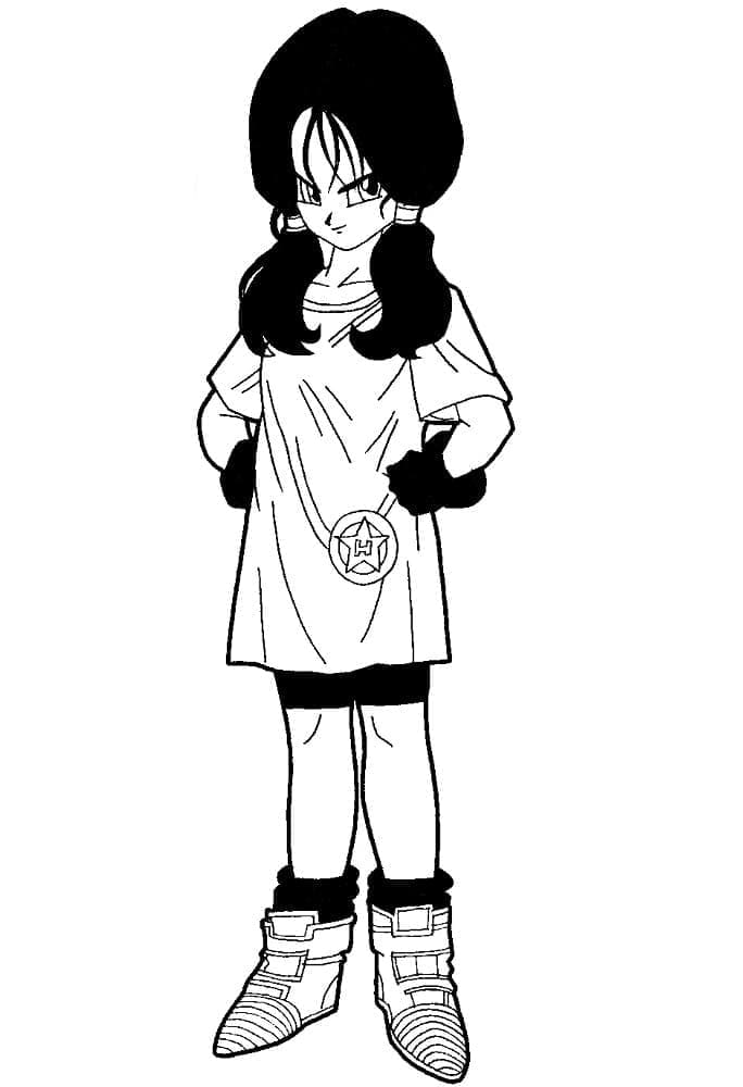 Dragon Ball Z Videl fargelegging