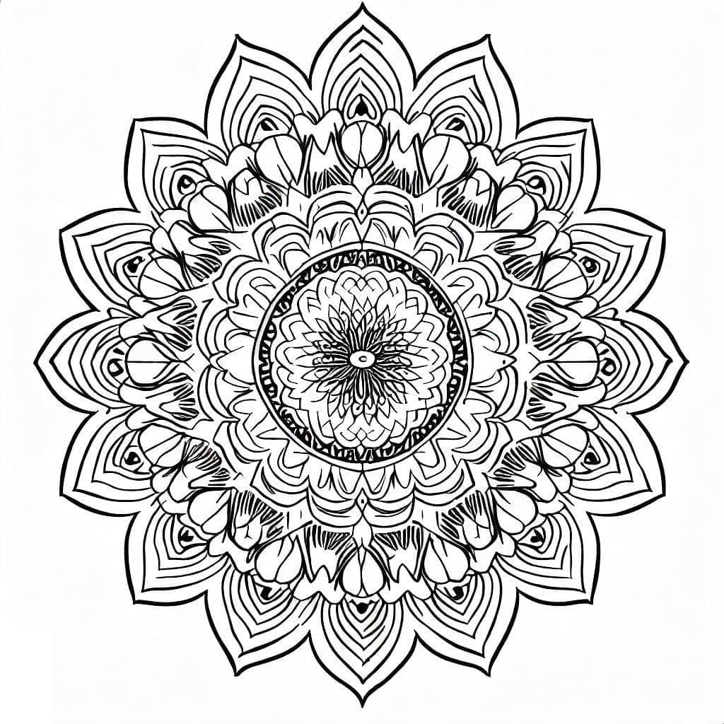 En fantastisk mandala fargelegging