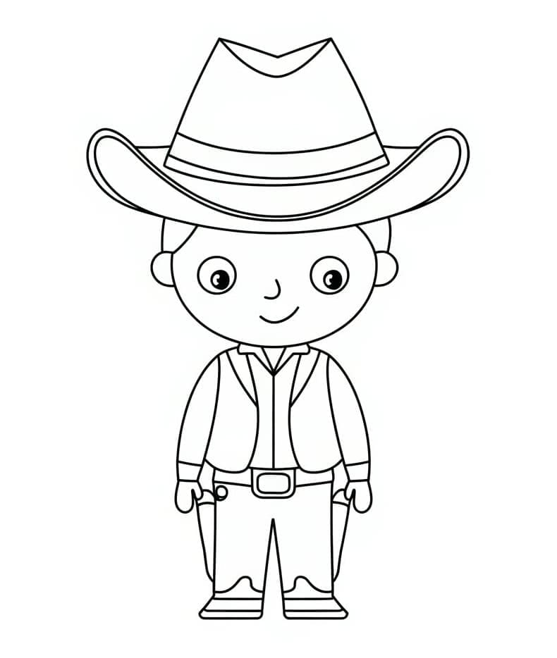 En søt cowboy fargelegging