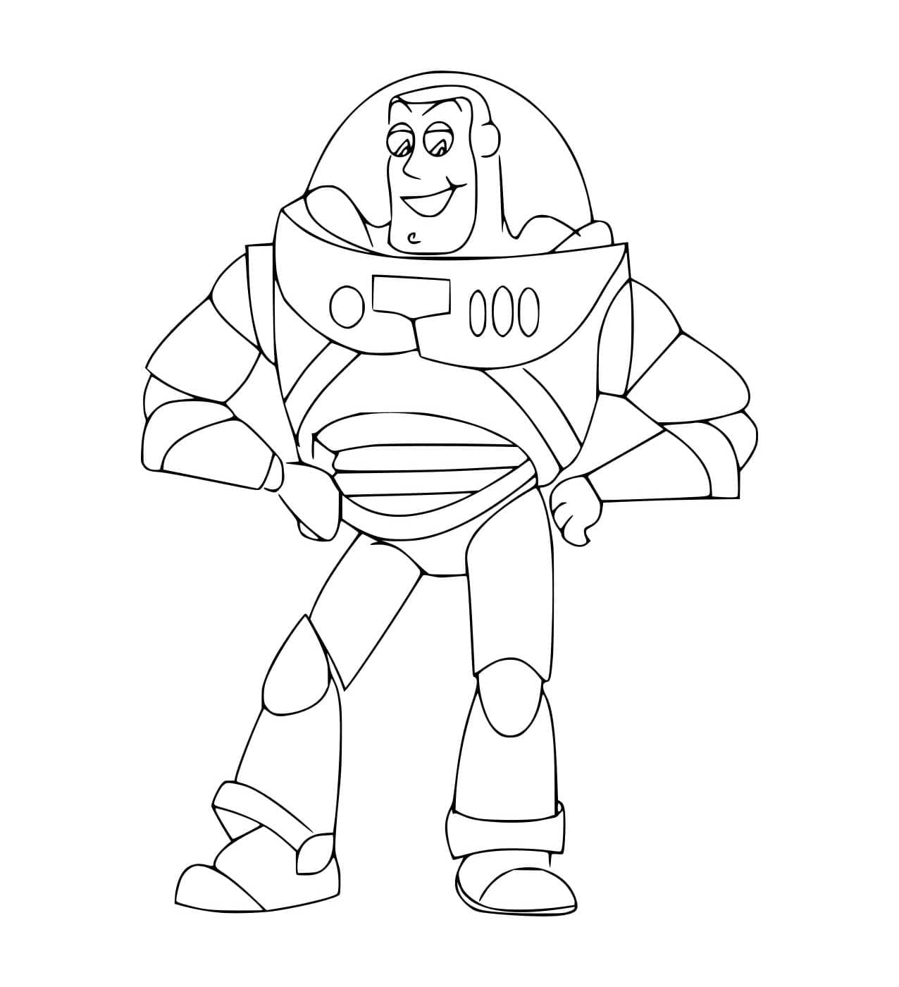 Enkel Buzz Lightyear fargelegging