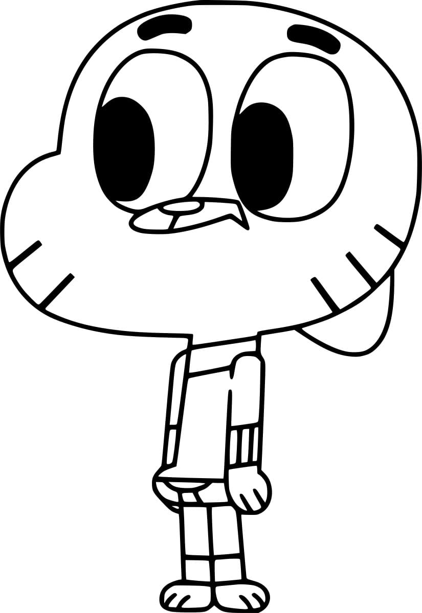Enkel Gumball Watterson fargelegging