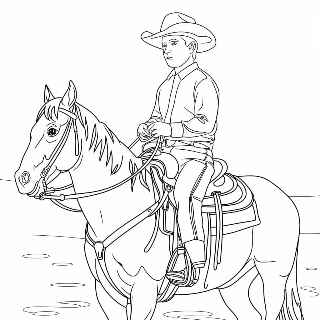 Fantastisk cowboy fargelegging