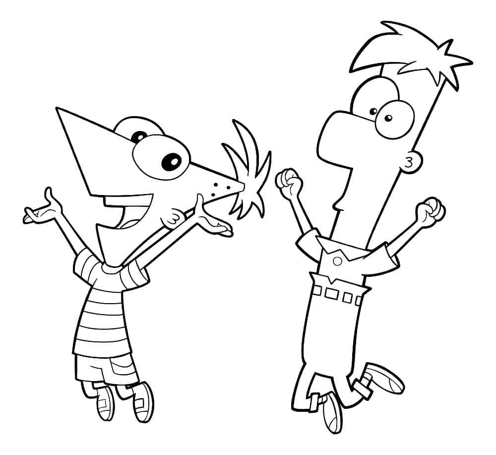 Fantastiske Phineas og Ferb fargelegging