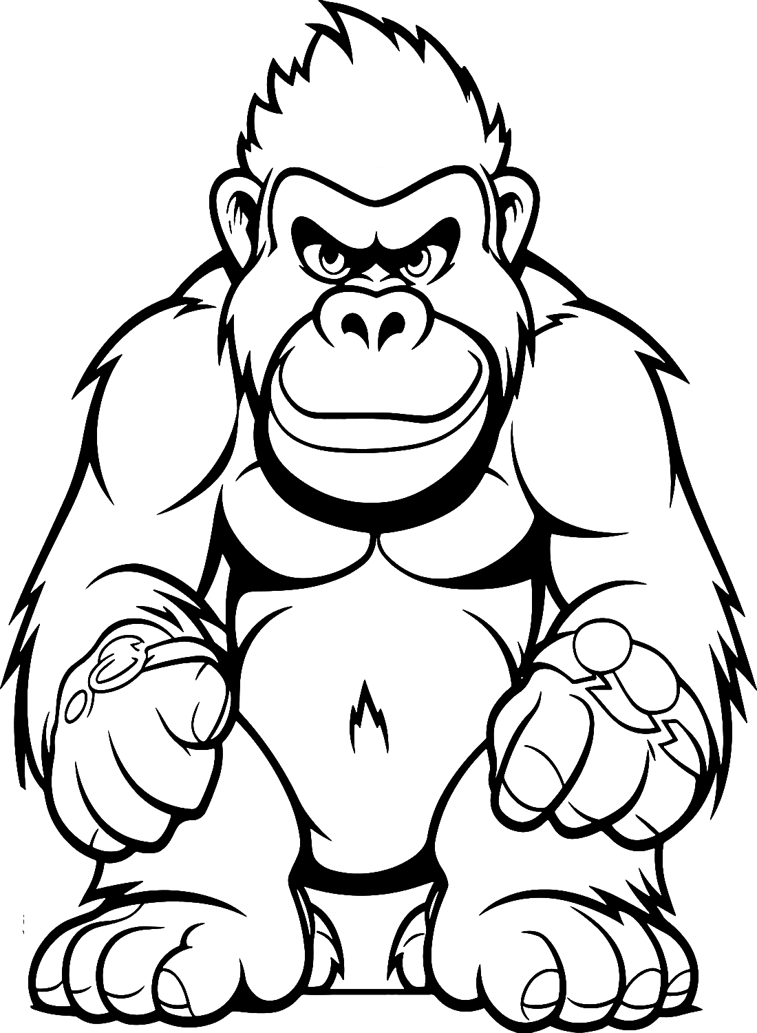 Feit gorilla fargelegging