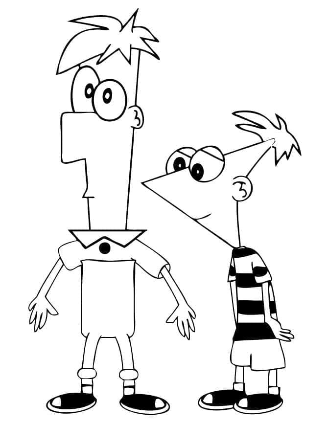 Ferb med Phineas fargelegging